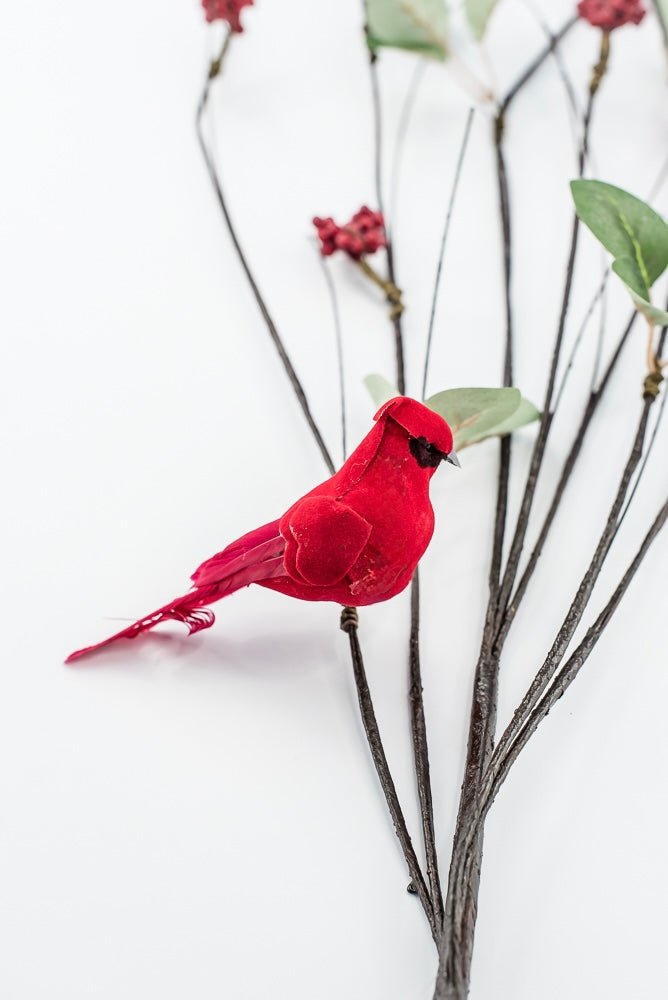 Artificial Wired Twigs, Red Berry & Cardinal Branch - 37" - Greenery MarketArtificial FloraXP2747