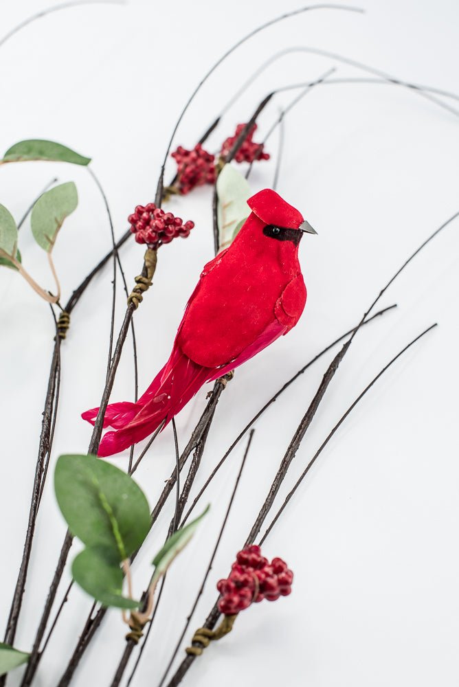 Artificial Wired Twigs, Red Berry & Cardinal Branch - 37" - Greenery MarketArtificial FloraXP2747
