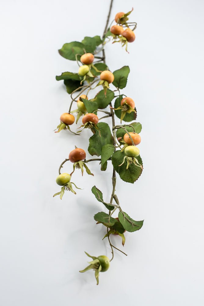 Artificial, Yellow & Orange, Rosehip Spray - 41" - Greenery MarketFSR653-YE/OR