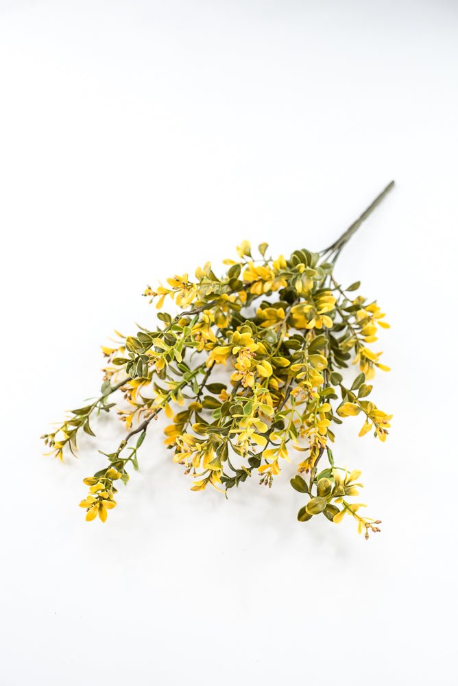 Artificial, Yellow, Plastic Boxwood Bush - 18" - Greenery Market57519YW