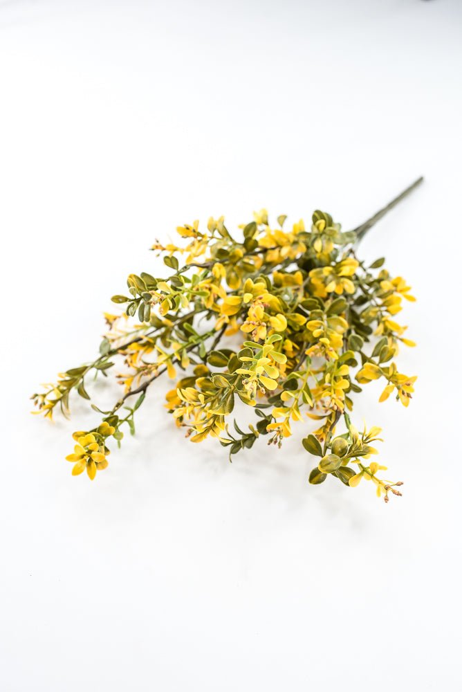 Artificial, Yellow, Plastic Boxwood Bush - 18" - Greenery Market57519YW