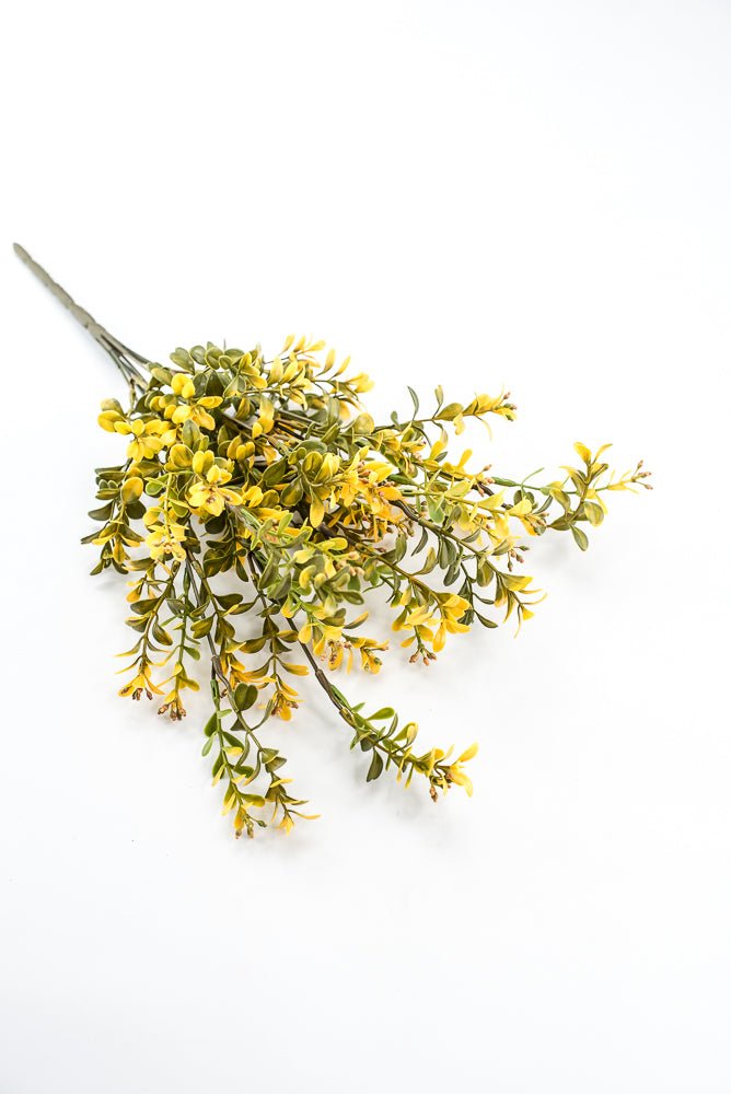Artificial, Yellow, Plastic Boxwood Bush - 18" - Greenery Market57519YW