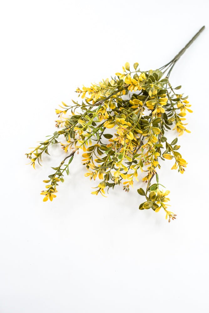 Artificial, Yellow, Plastic Boxwood Bush - 18" - Greenery Market57519YW