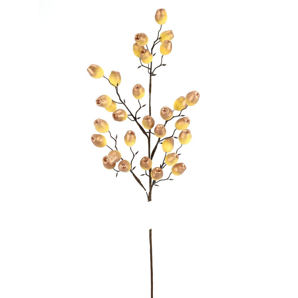 Artificial Yellow Wired Berry Spray - 30" - Greenery MarketArtificial Flowers276634