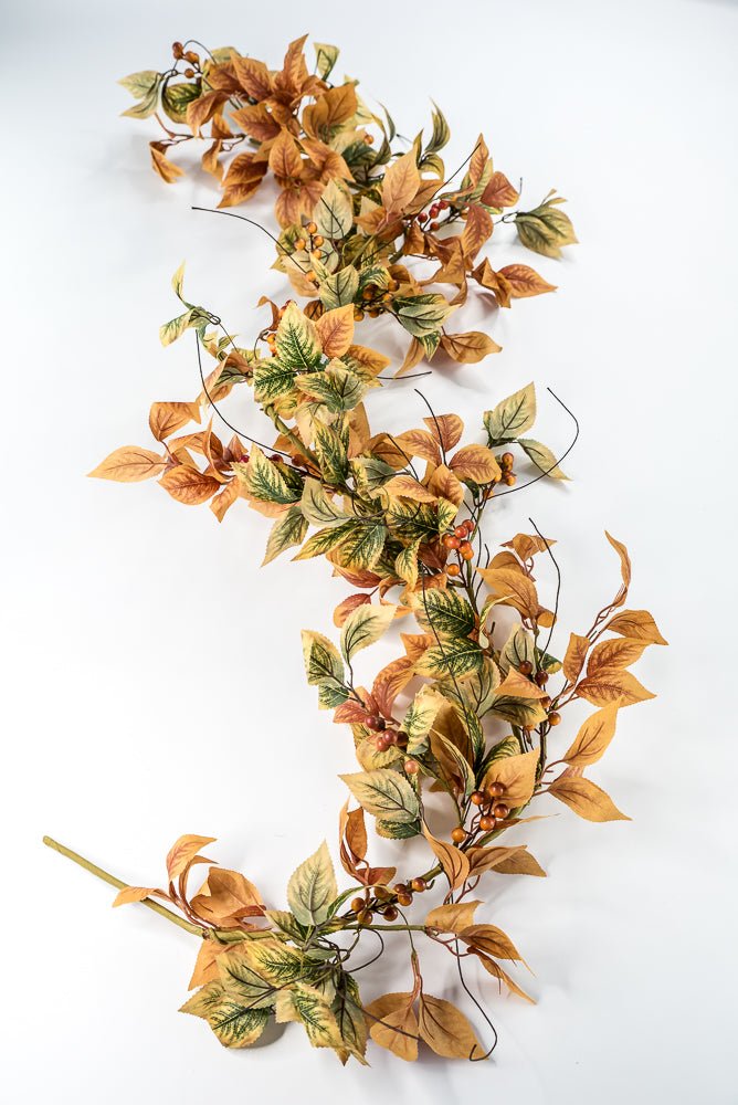 Autumn Birch Leaves Garland - 6’ - Greenery Market65386