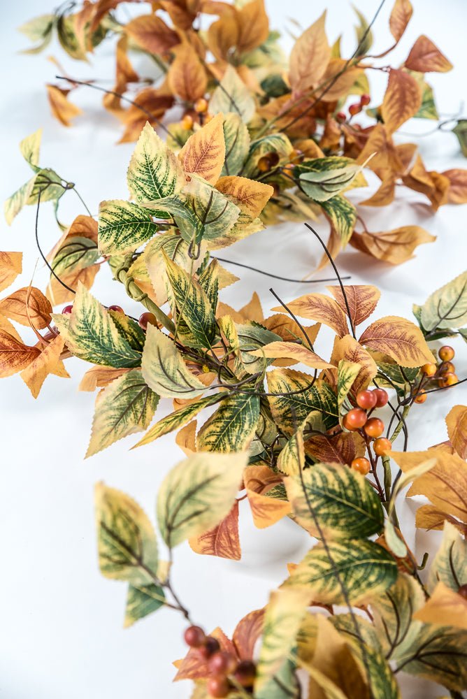 Autumn Birch Leaves Garland - 6’ - Greenery Market65386