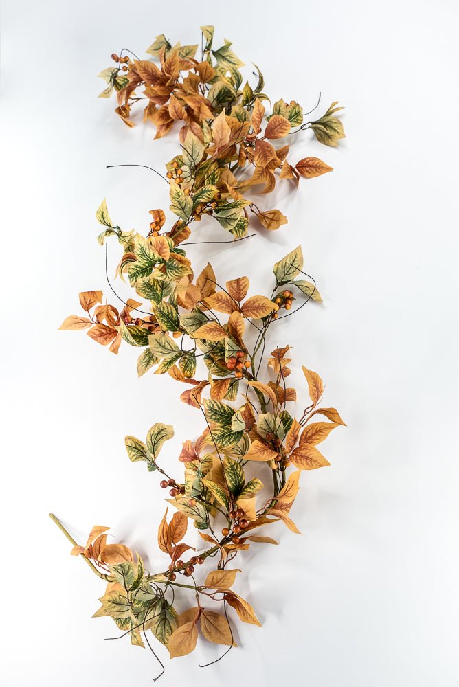 Autumn Birch Leaves Garland - 6’ - Greenery Market65386
