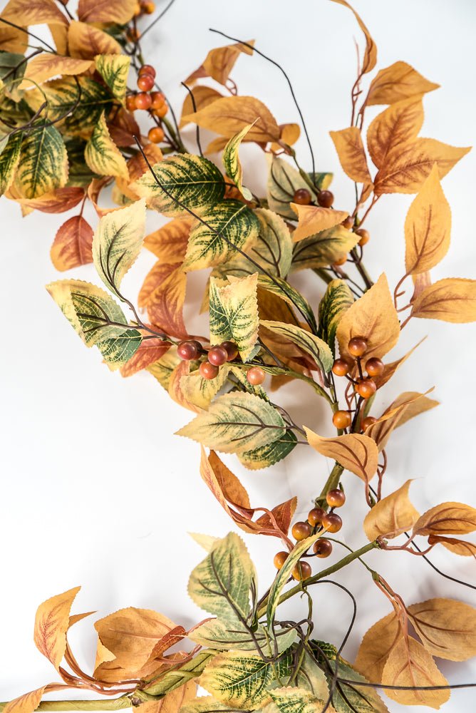 Autumn Birch Leaves Garland - 6’ - Greenery Market65386
