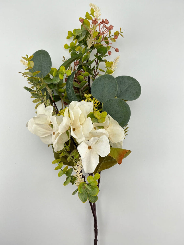 Autumn hydrangea and foliage spray - candlelight - Greenery MarketArtificial FloraPM3088 - CAN