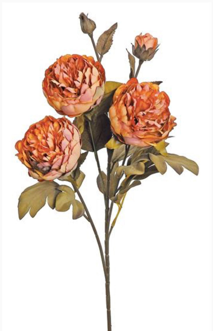 Autumn Peony spray - rust - Greenery Marketartificial flowers5907 - RT