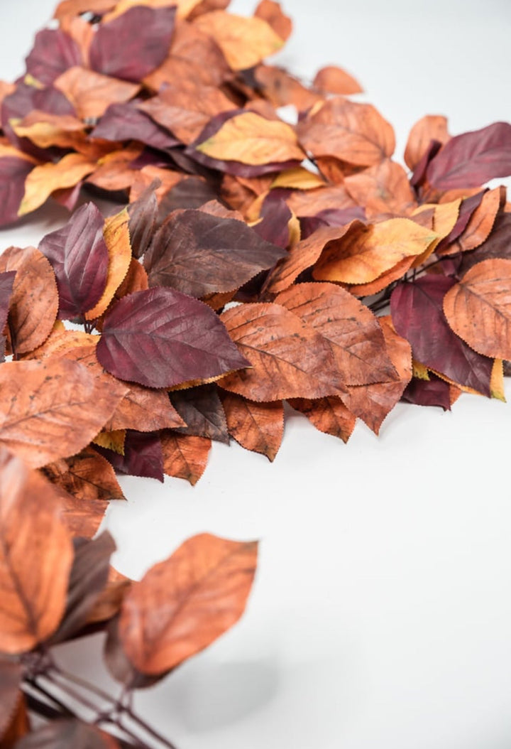 Autumn salal leaves garland - brown plum - Greenery Market2755123BR