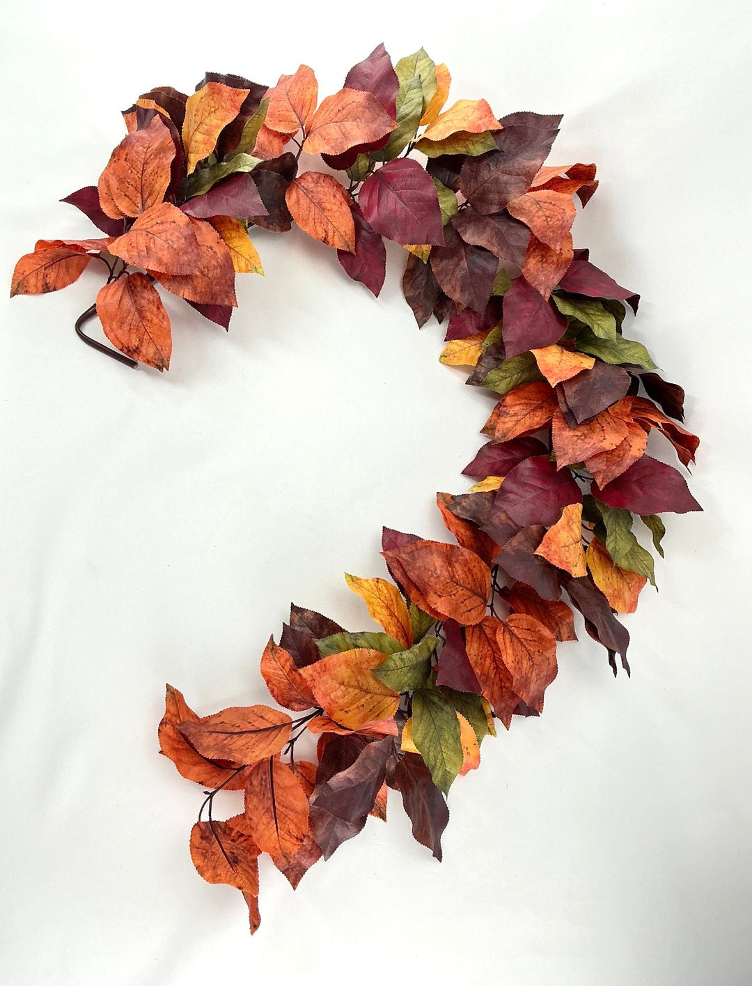 Autumn salal leaves garland - green plum - 48” - Greenery MarketMTH13071 - HAMX