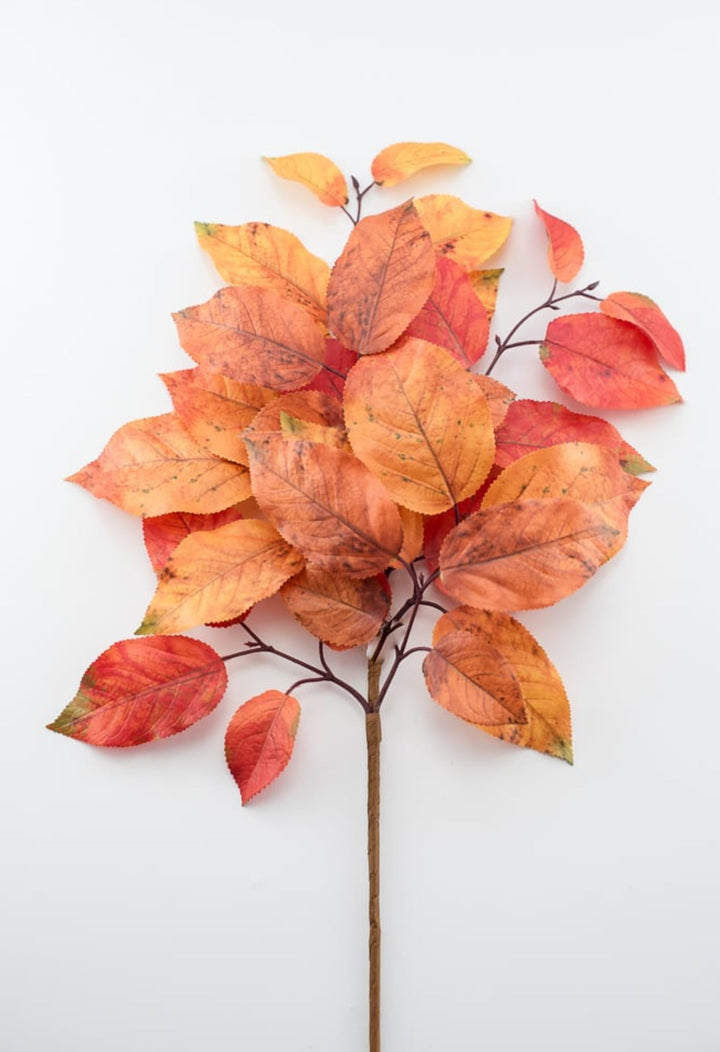 Autumn salal leaves spray - rust orange - Greenery Market2752045RO