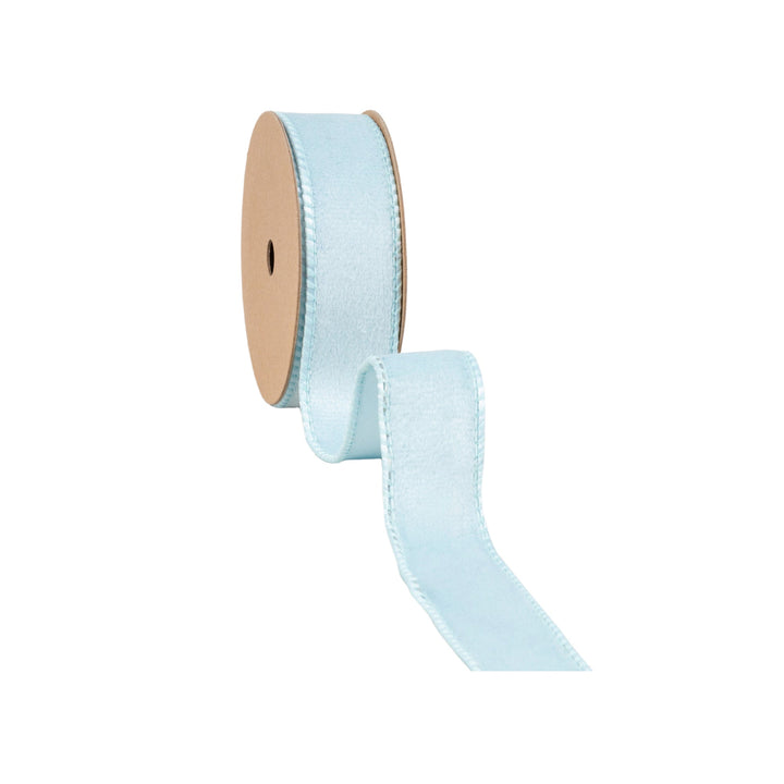 Baby Blue Reversible Velvet Wired Ribbon - 1" - Greenery MarketWired Ribbon7115W-332-25E