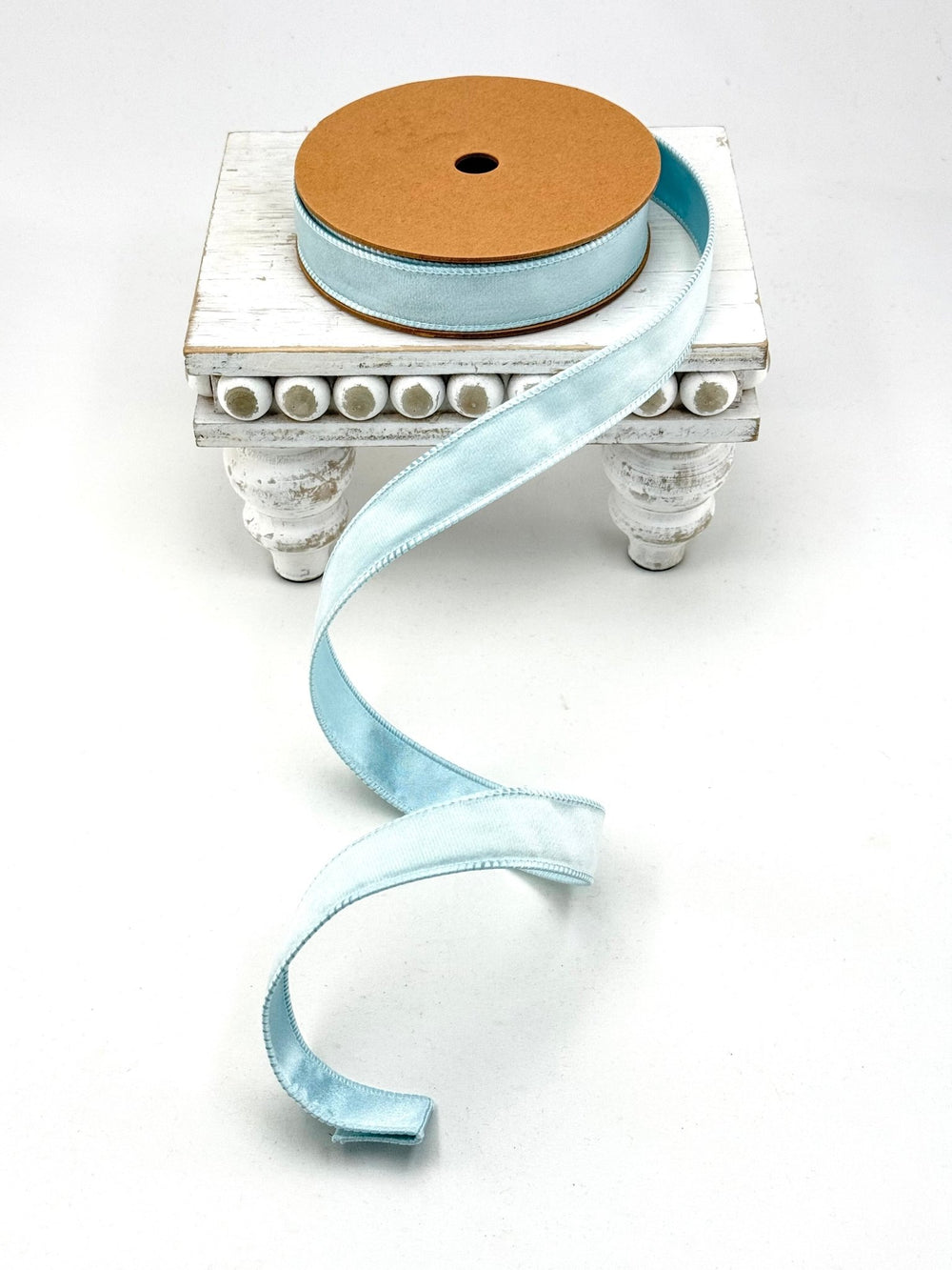 Baby Blue Reversible Velvet Wired Ribbon - 1" - Greenery MarketWired Ribbon7115W-332-25E