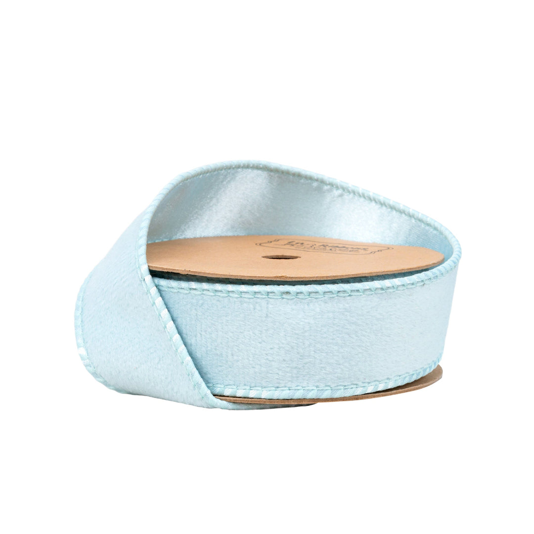 Baby Blue Reversible Velvet Wired Ribbon - 1" - Greenery MarketWired Ribbon7115W-332-25E