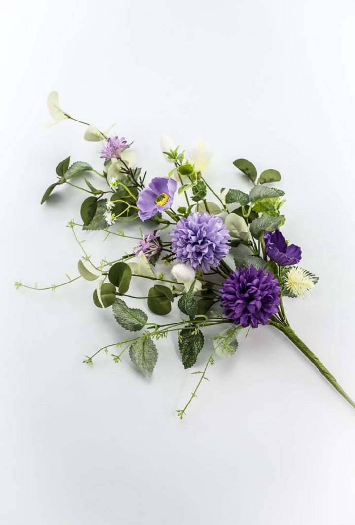 Ball Mum And Poppy Spray - Purple - Greenery Market64766 - PU