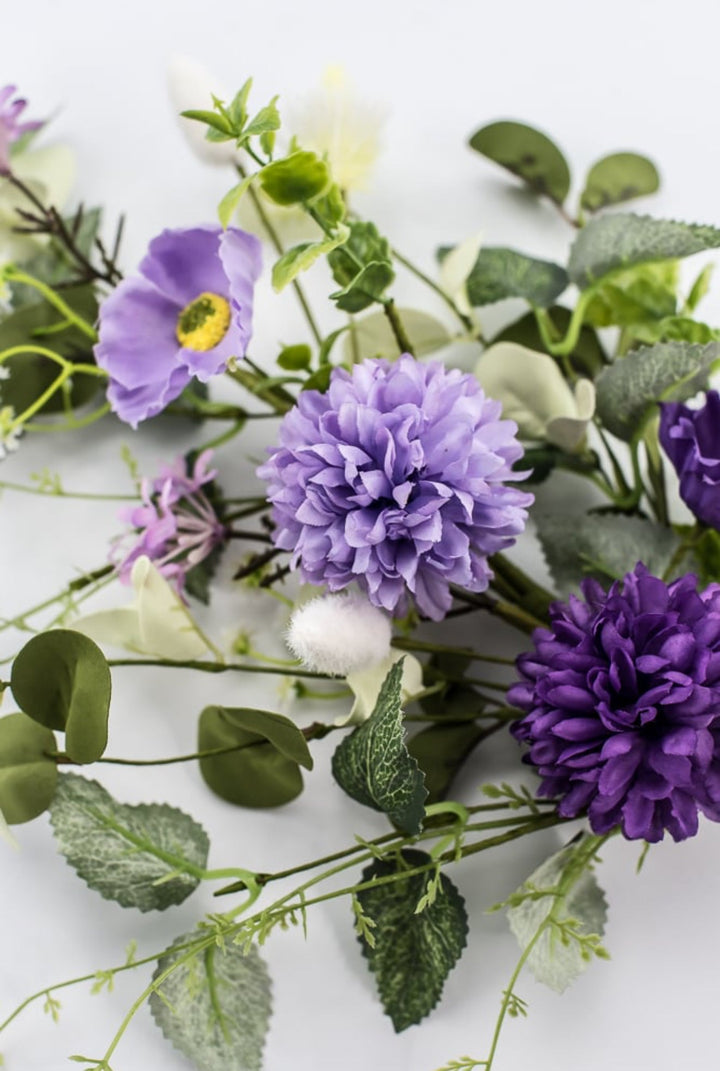 Ball Mum And Poppy Spray - Purple - Greenery Market64766 - PU