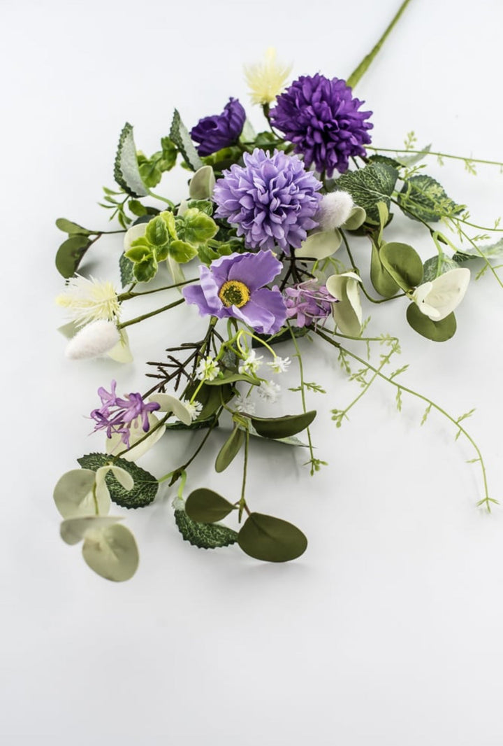 Ball Mum And Poppy Spray - Purple - Greenery Market64766 - PU