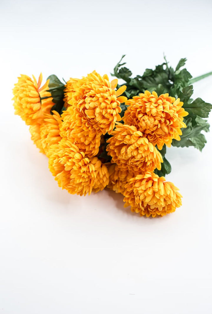 Ball mum bush - yellow - Greenery Marketartificial flowers84401 - GOLD