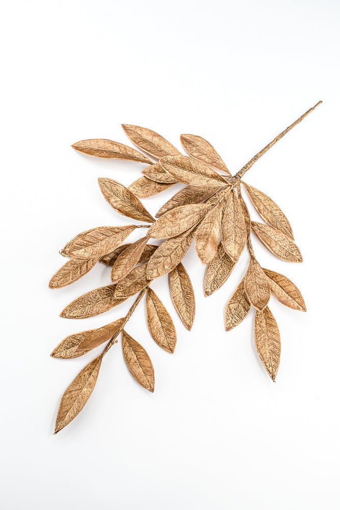 Bay leaf spray - bronzed gold - Greenery MarketWinter and ChristmasXG756-BRZ