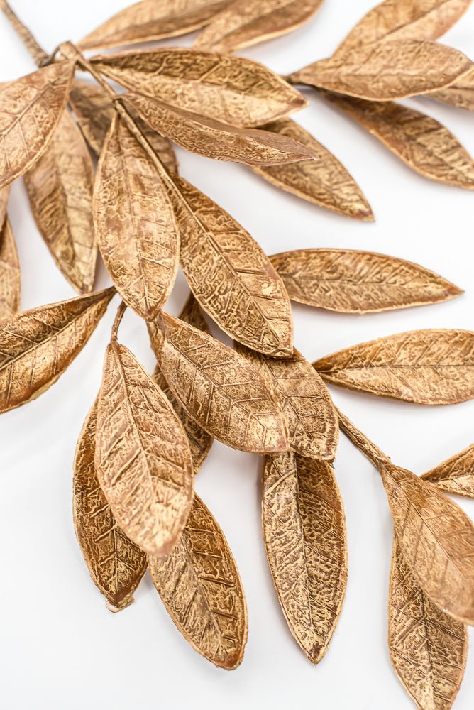 Bay leaf spray - bronzed gold - Greenery MarketWinter and ChristmasXG756-BRZ