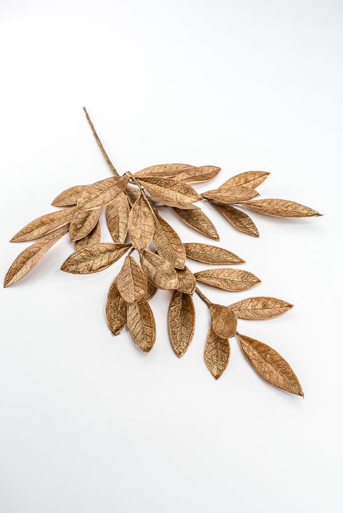 Bay leaf spray - bronzed gold - Greenery MarketWinter and ChristmasXG756-BRZ