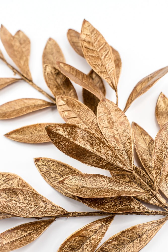 Bay leaf spray - bronzed gold - Greenery MarketWinter and ChristmasXG756-BRZ