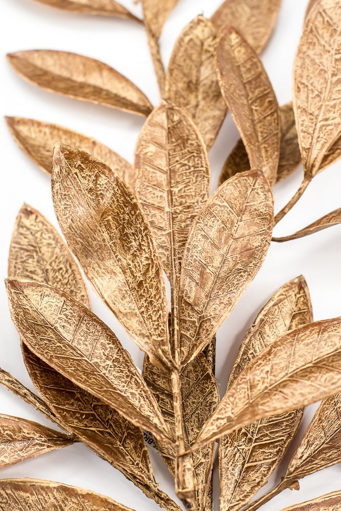 Bay leaf spray - bronzed gold - Greenery MarketWinter and ChristmasXG756-BRZ
