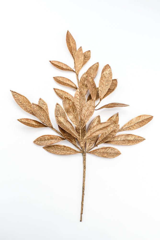 Bay leaf spray - bronzed gold - Greenery MarketWinter and ChristmasXG756-BRZ