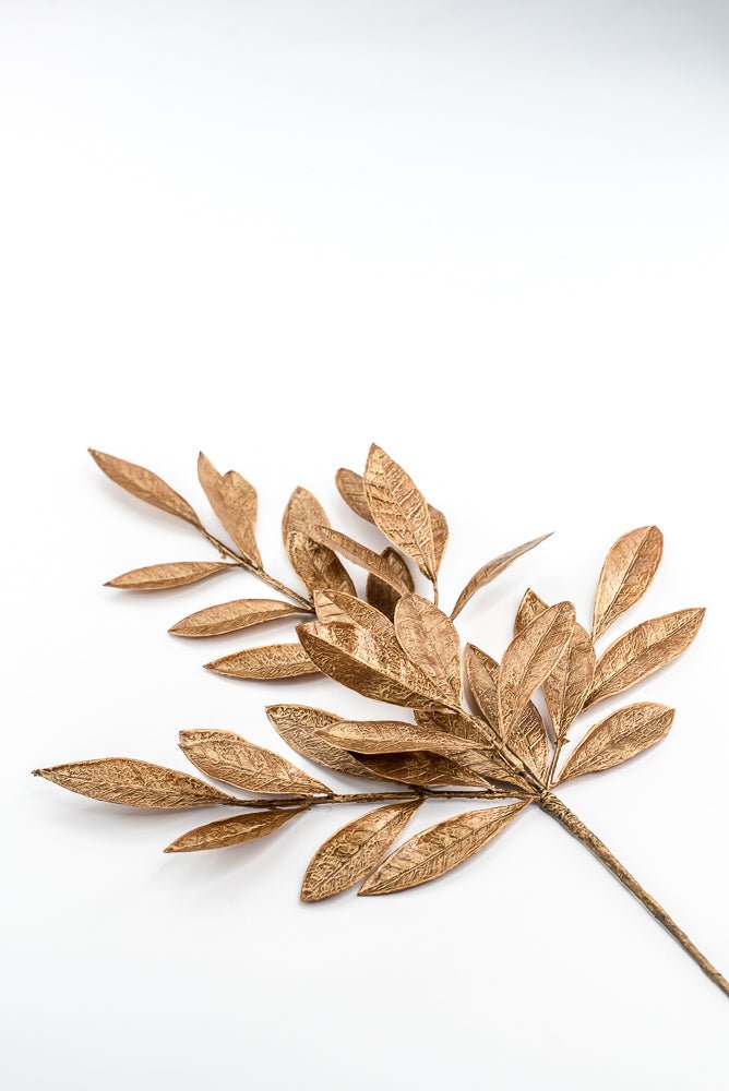 Bay leaf spray - bronzed gold - Greenery MarketWinter and ChristmasXG756-BRZ