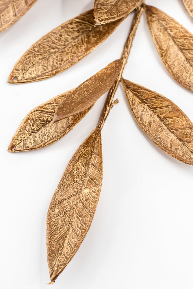 Bay leaf spray - bronzed gold - Greenery MarketWinter and ChristmasXG756-BRZ