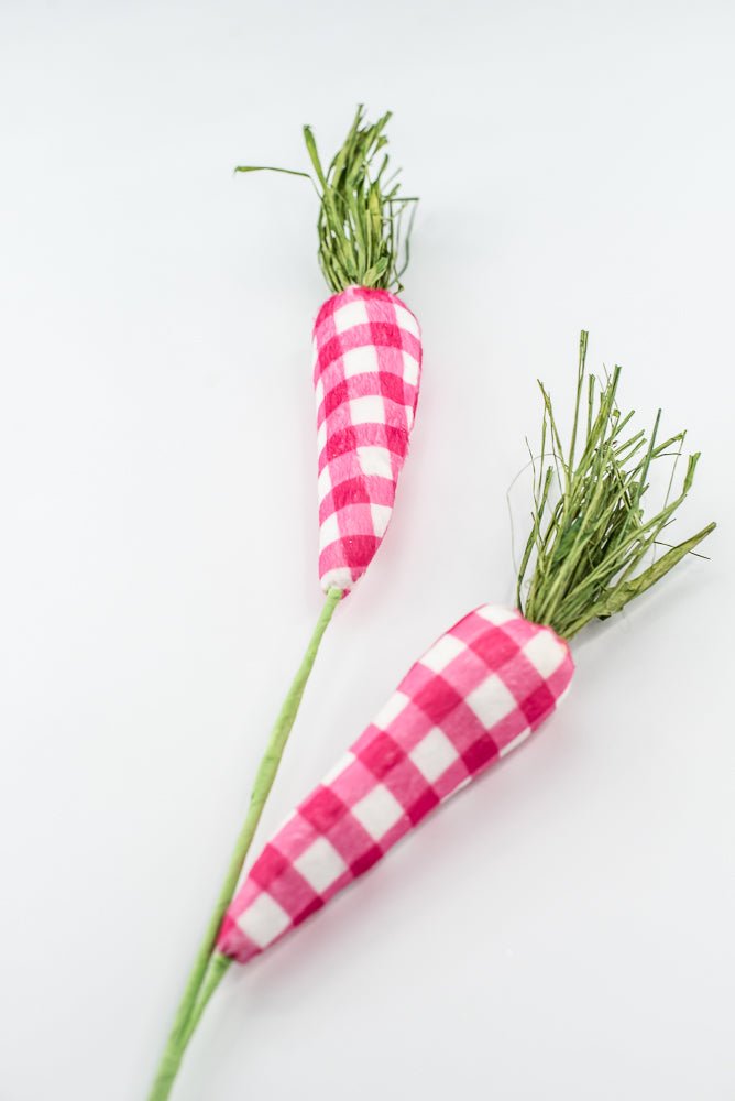 Beauty Hot pink plaid carrots spray - Greenery MarketPicks63441BT