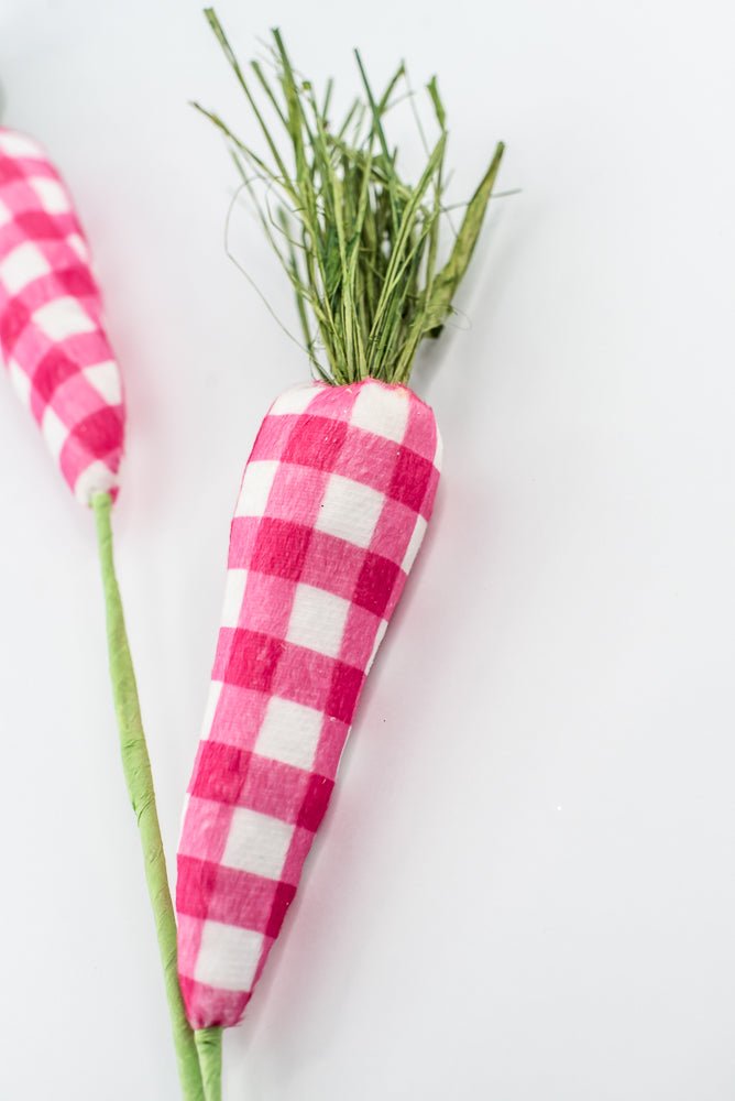 Beauty Hot pink plaid carrots spray - Greenery MarketPicks63441BT