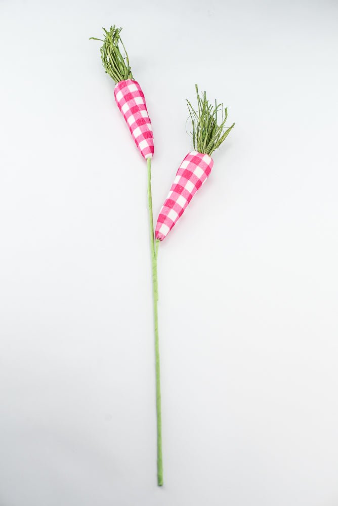 Beauty Hot pink plaid carrots spray - Greenery MarketPicks63441BT