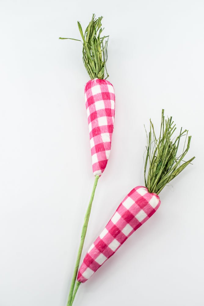 Beauty Hot pink plaid carrots spray - Greenery MarketPicks63441BT