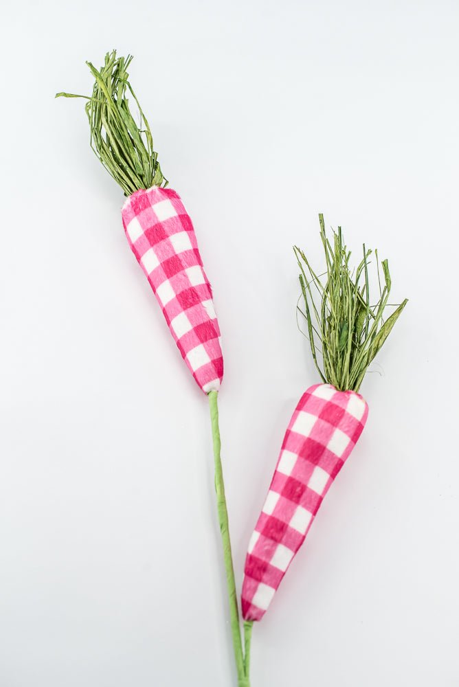 Beauty Hot pink plaid carrots spray - Greenery MarketPicks63441BT