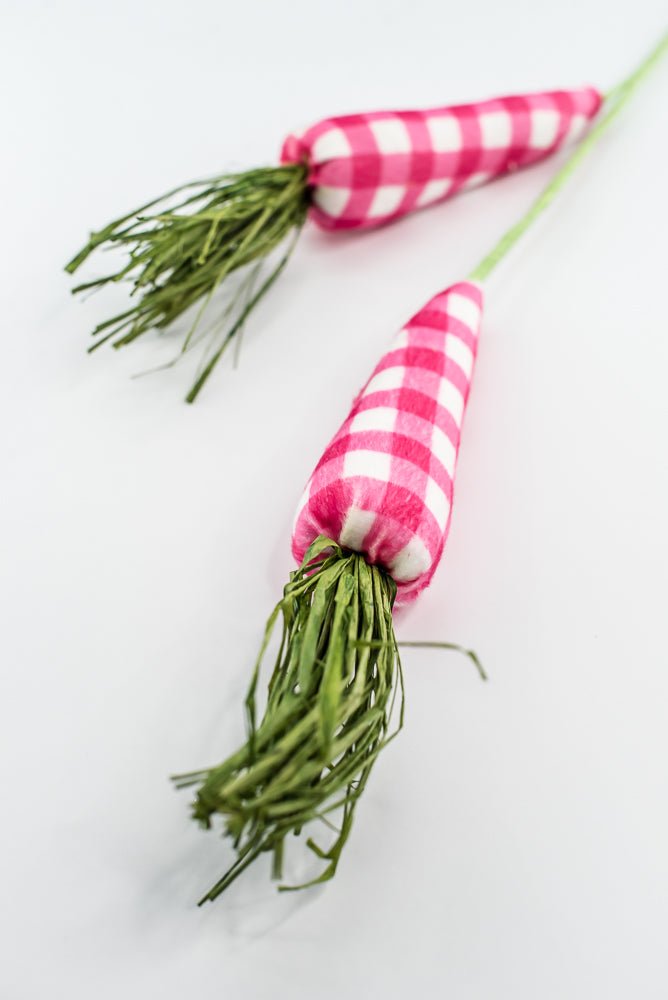 Beauty Hot pink plaid carrots spray - Greenery MarketPicks63441BT