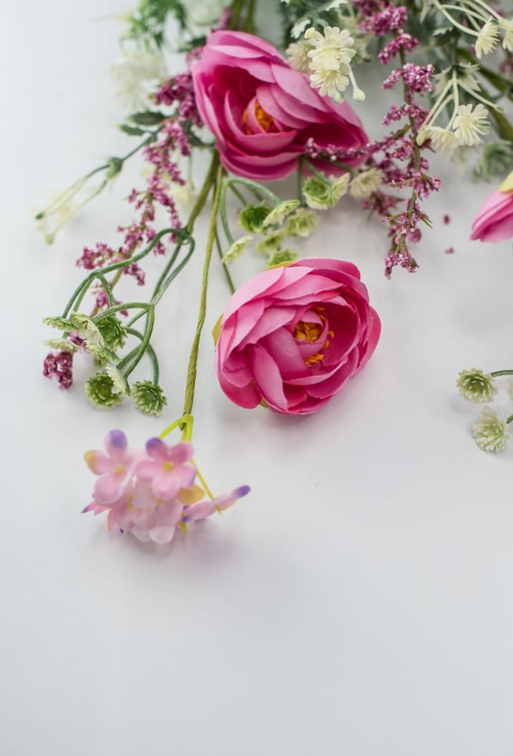 Beauty Pink Ranunculus bush with greenery - Greenery Market63101BT