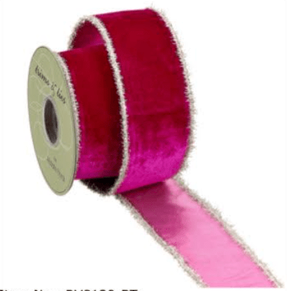 Beauty Tinsel Edged Velvet Ribbon - 2.5" - Greenery MarketRV8120-BT
