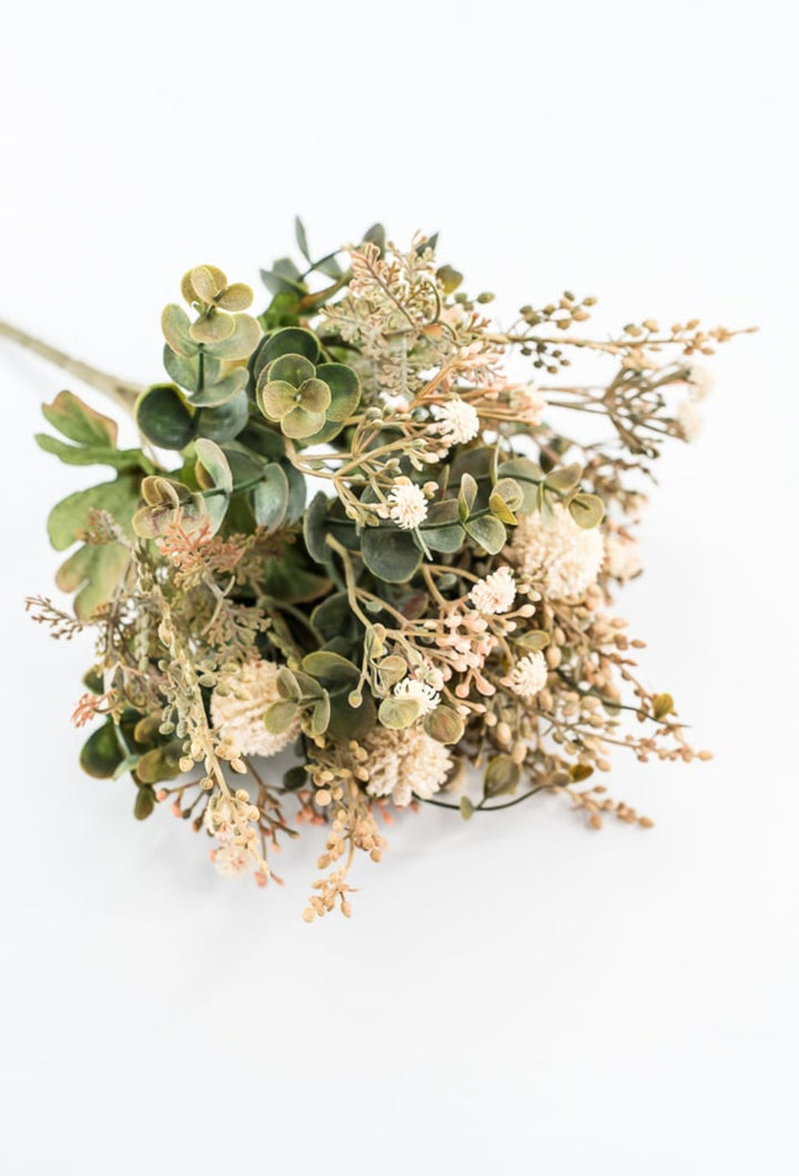 Beige Pom Pom Filler Bush - Greenery Market57348BE