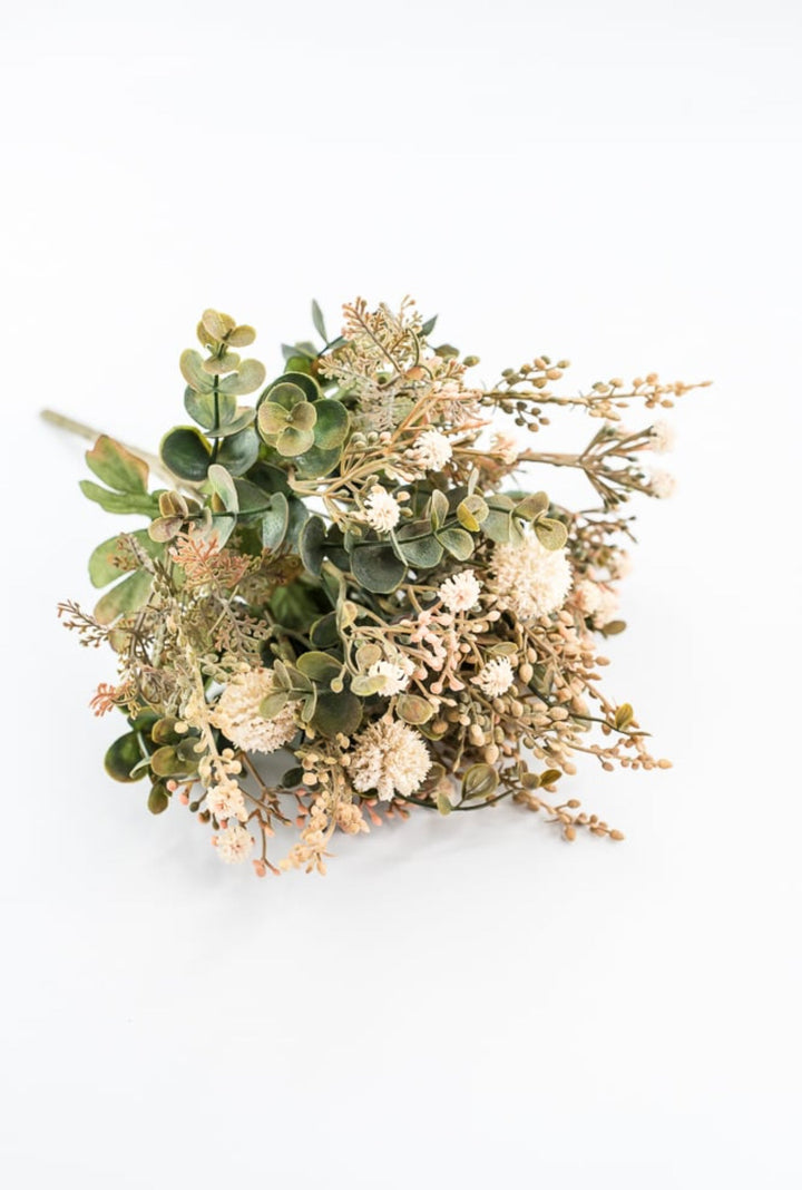 Beige Pom Pom Filler Bush - Greenery Market57348BE