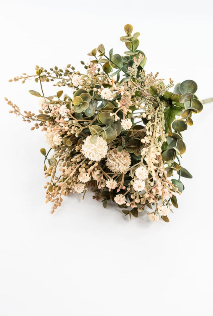 Beige Pom Pom Filler Bush - Greenery Market57348BE
