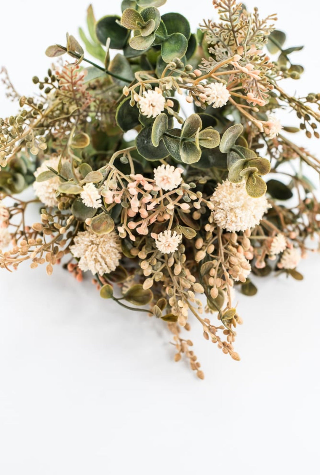 Beige Pom Pom Filler Bush - Greenery Market57348BE