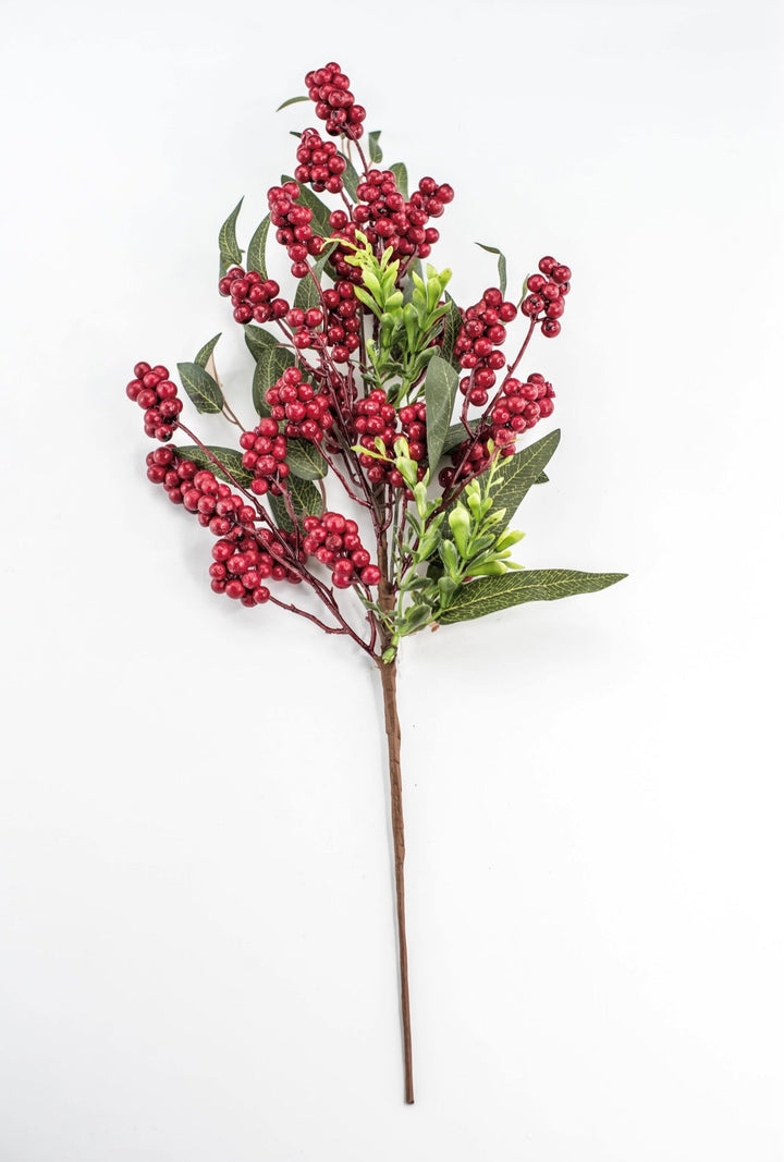 Berry & Mixed Leaves Spray - Greenery Market32069