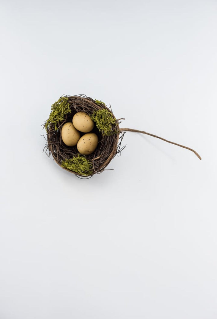 birds nest with eggs pick - Greenery Marketspring summer greenery62333NAT