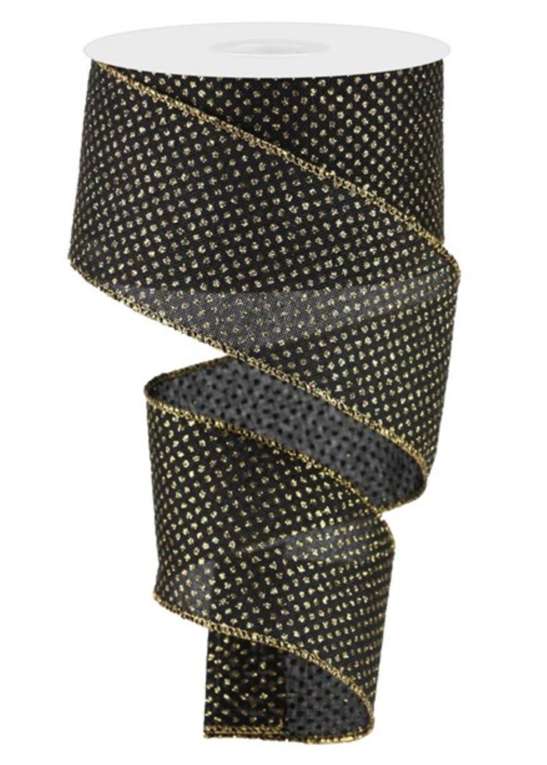 Black and gold glittered micro dots on royal 2.5” - Greenery Market