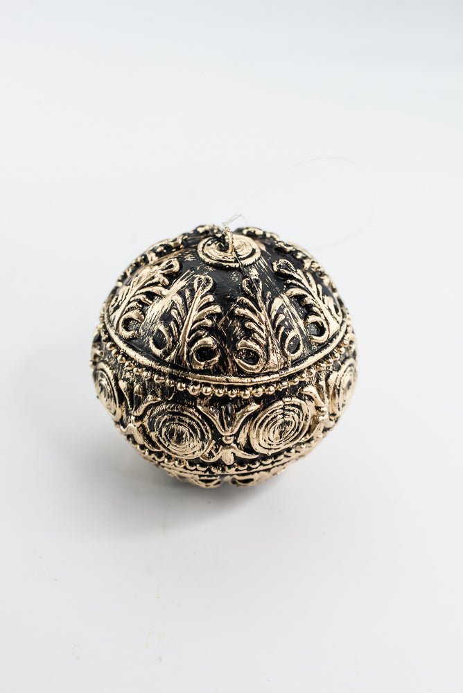 Black and Gold Hanging Ball - Greenery Market32179-BKGD