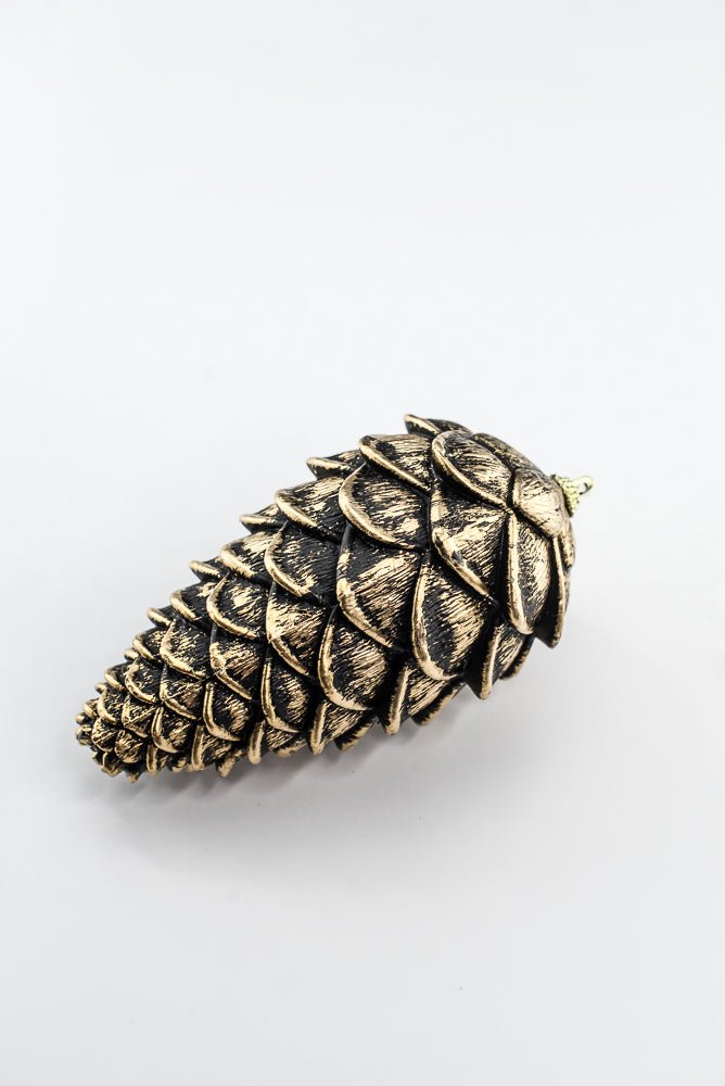 Black and Gold Hanging Pine Cone - Greenery Market32181-BKGD