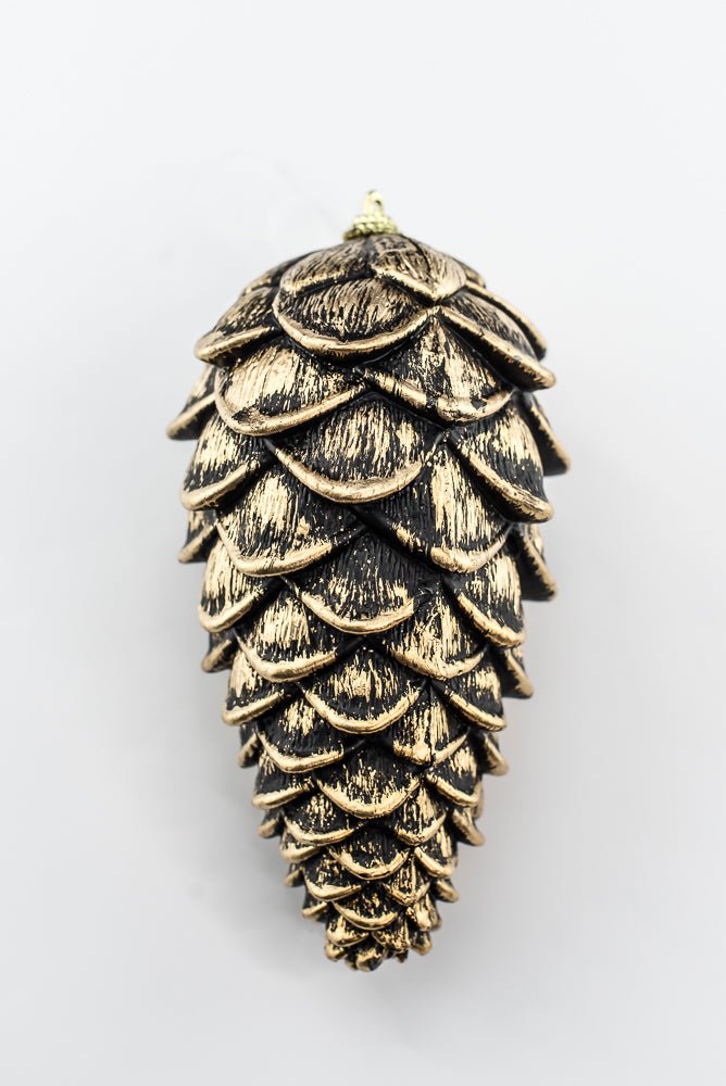 Black and Gold Hanging Pine Cone - Greenery Market32181-BKGD
